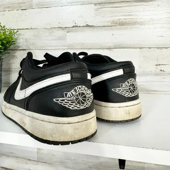NIKE Air Jordan 1 Women Retro High Yin Yang Black & White Sneakers Size 8 - Picture 4 of 6
